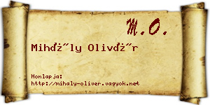 Mihály Olivér névjegykártya